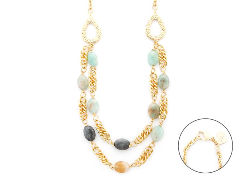 Collana Donna 4us paciotti MULTICOLOR OVALE Collana Donna 4us paciotti MULTICOLOR OVALE