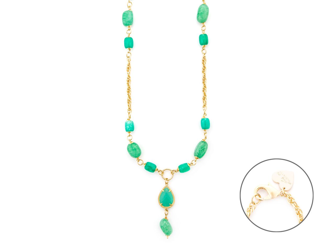 Collana Donna 4us paciotti GIADA VERDE MELA