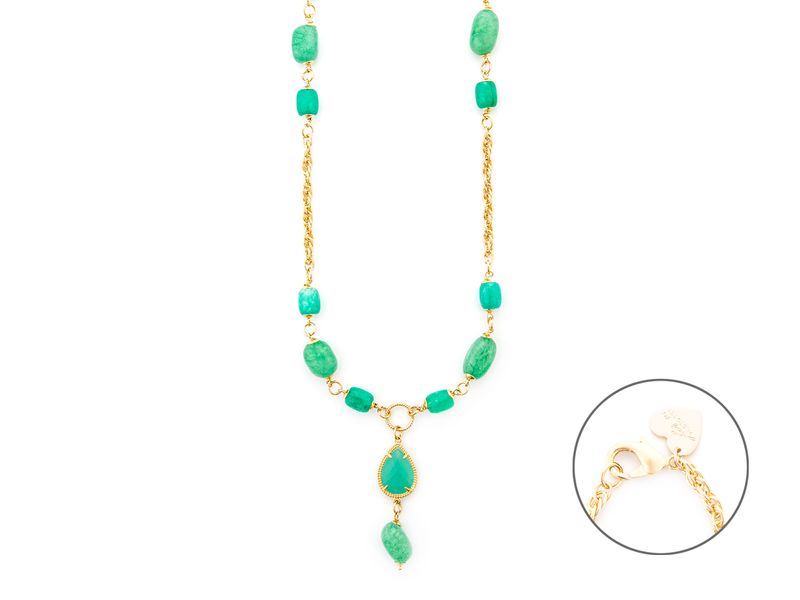 Collana Donna 4us paciotti GIADA VERDE MELA Collana Donna 4us paciotti GIADA VERDE MELA