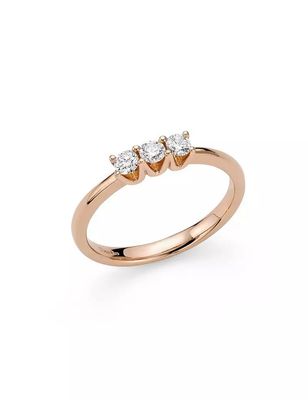 Anello Trilogi con Diamanti Donna Oro Anello Trilogi con Diamanti Donna Oro
