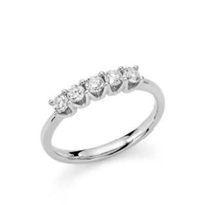 Anello Veretta con Diamanti Donna Oro