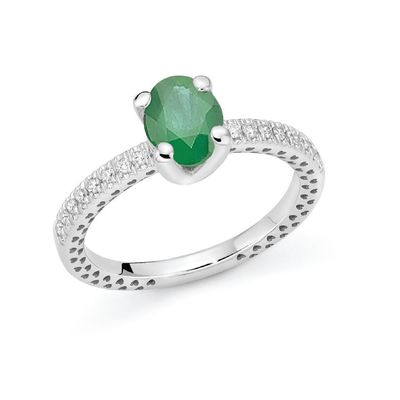 Anello Solitario con Smeraldo Donnaoro Anello Solitario con Smeraldo Donnaoro