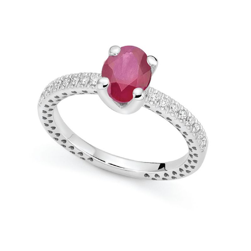 Anello Solitario con Rubino Donnaoro Anello Solitario con Rubino Donnaoro
