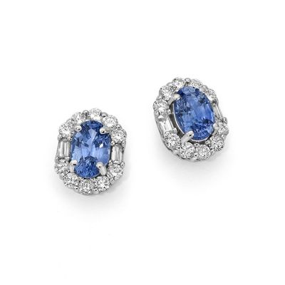 Orecchini con Zaffiri e diamanti Donna Oro Orecchini con Zaffiri e diamanti Donna Oro