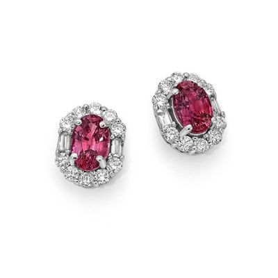 Orecchini con Rubini e diamanti Donna Oro Orecchini con Rubini e diamanti Donna Oro