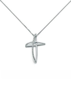 Croce in oro Con Diamante Con Croce Miluna Croce in oro Con Diamante Con Croce Miluna