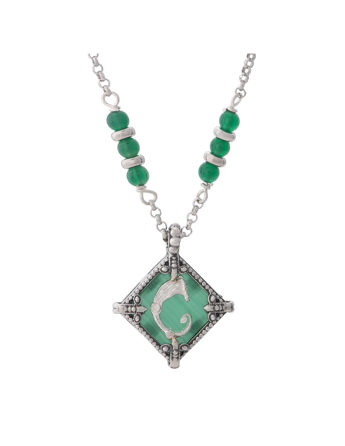 Collana rhombus verde  - Spadafora Gioielli