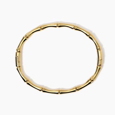 Bracciale rigido effetto bamba' in acciaio dorato Kidult