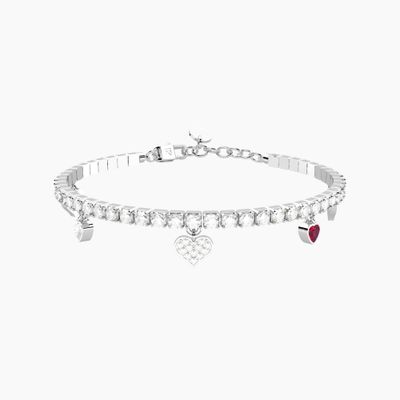 Bracciale tennis con ciondoli cuore Kidult