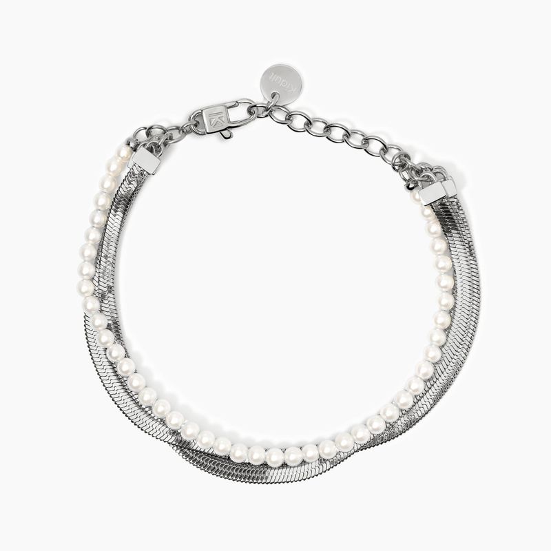 Bracciale con catena e perle conchiglia Kidult Style