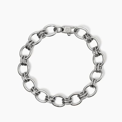 Bracciale in acciaio con catena larga Kidult