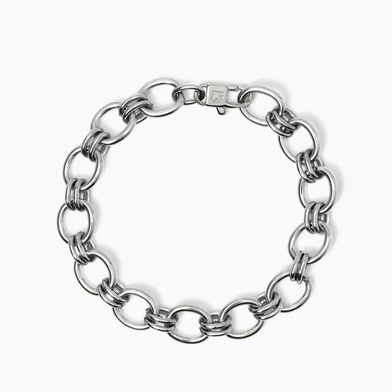 Bracciale in acciaio con catena larga Kidult