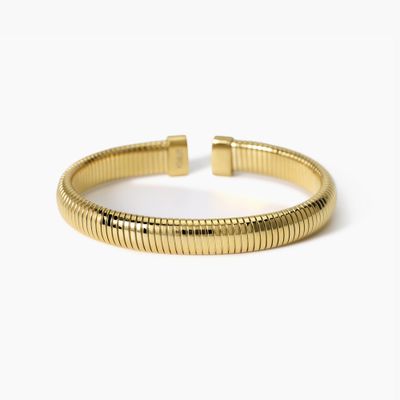 Bracciale tubogas in acciaio dorato Kidult Style