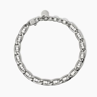Bracciale con catena groumette e cristalli Kidult Style