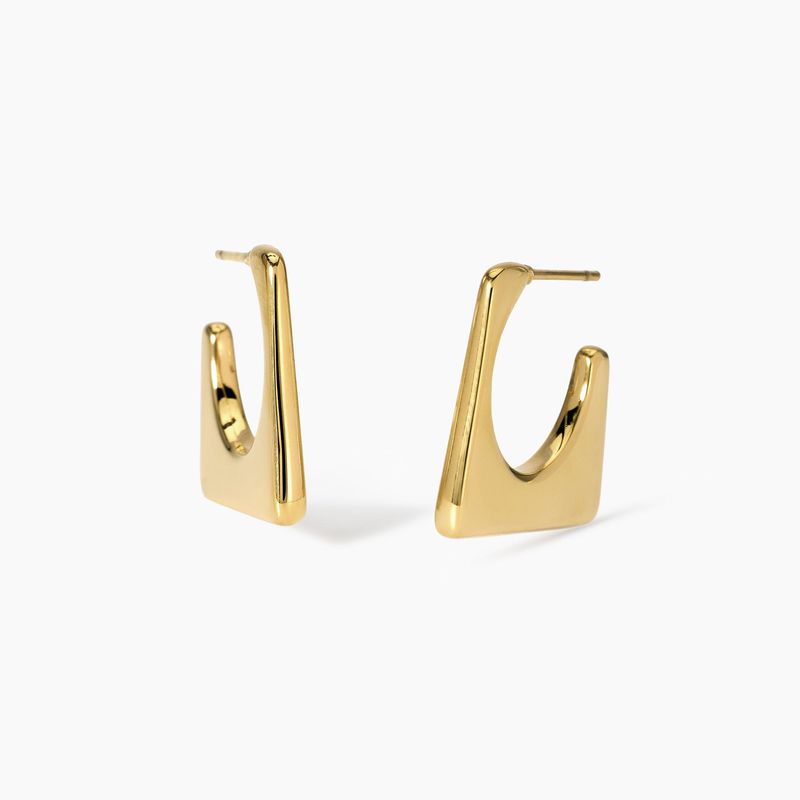 Orecchini a lobo in acciaio dorato Kidult