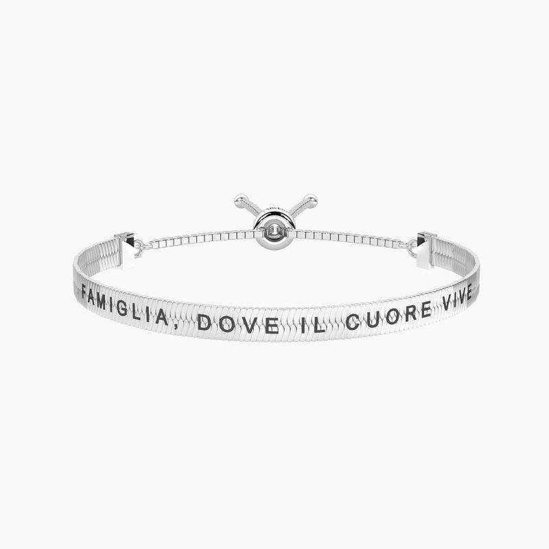 Bracciale regolabile con frase sulla famiglia Kidult