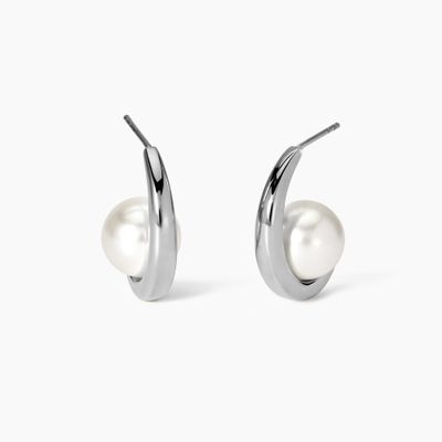 Orecchini semicerchio con perle conchiglia Kidult
