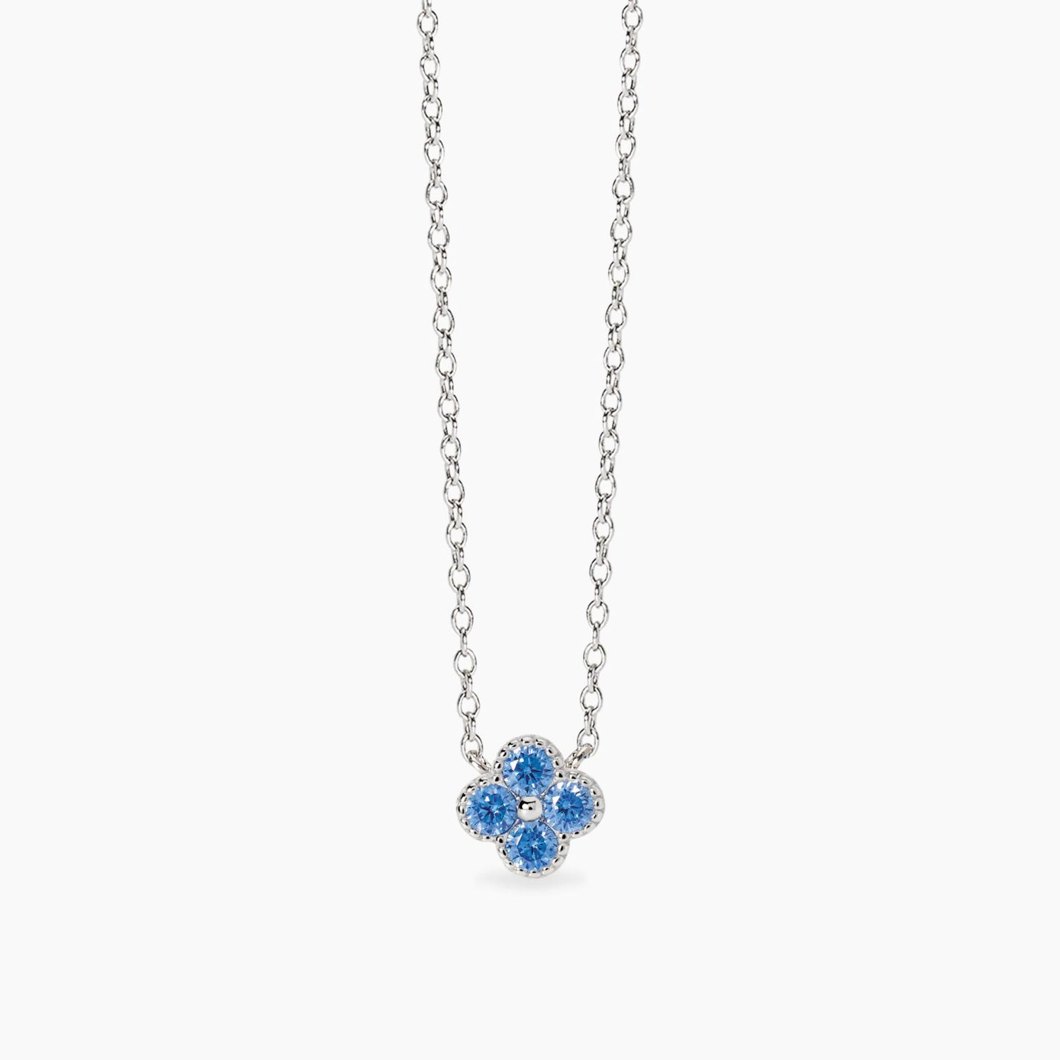 Girocollo con ciondolo fiore azzurro Jasmine Mabina