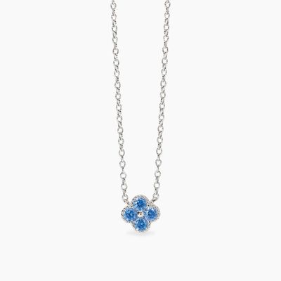 Girocollo con ciondolo fiore azzurro Jasmine Mabina