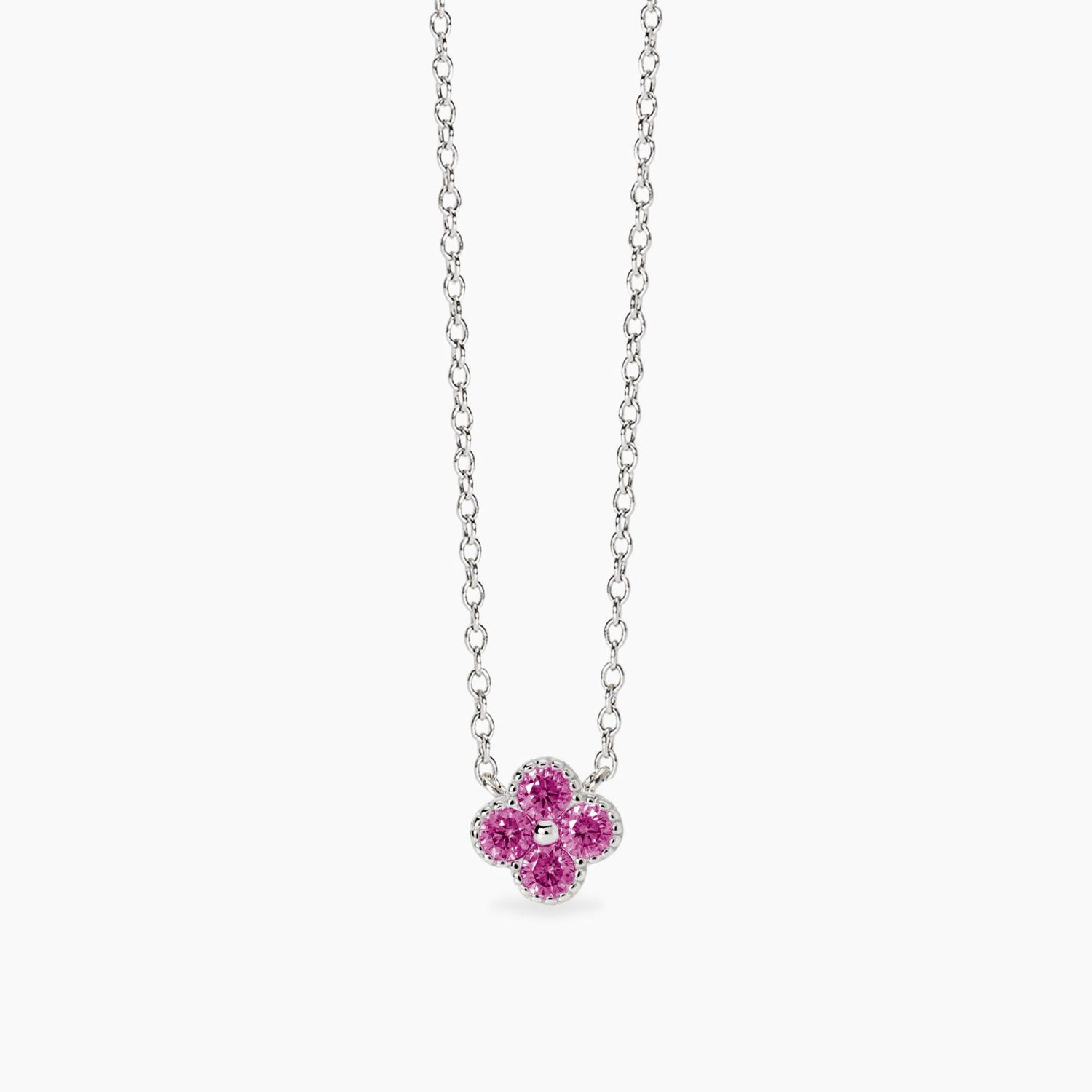 Girocollo con ciondolo fiore rosa Jasmine Mabina Girocollo con ciondolo fiore rosa Jasmine Mabina