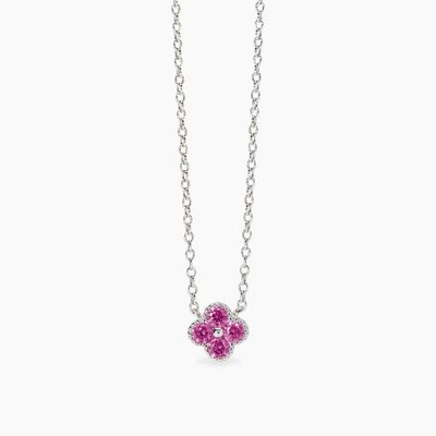 Girocollo con ciondolo fiore rosa Jasmine Mabina