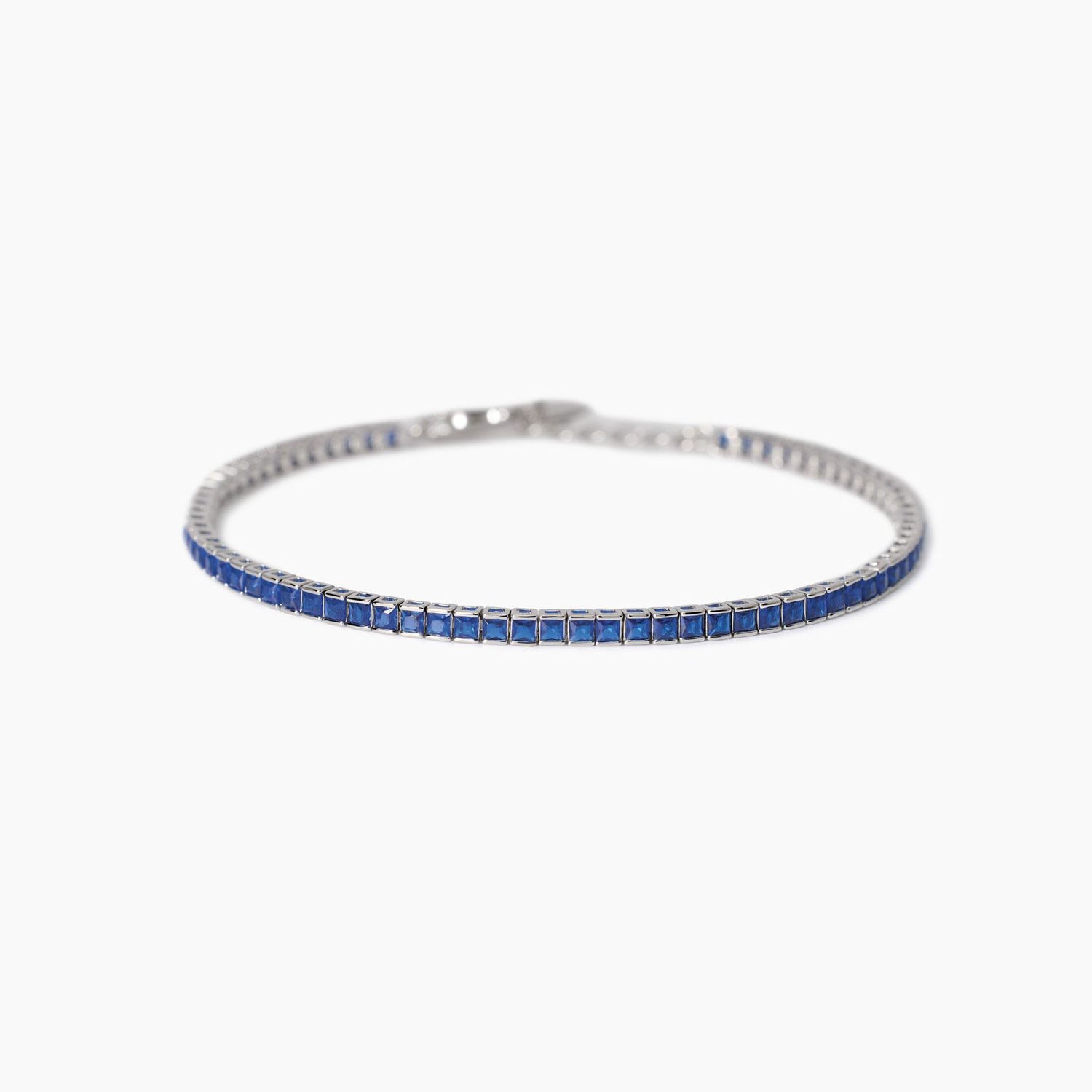 Bracciale tennis uomo con zaffiri sintetici| Mabina Gioielli Tennis Club Mabina