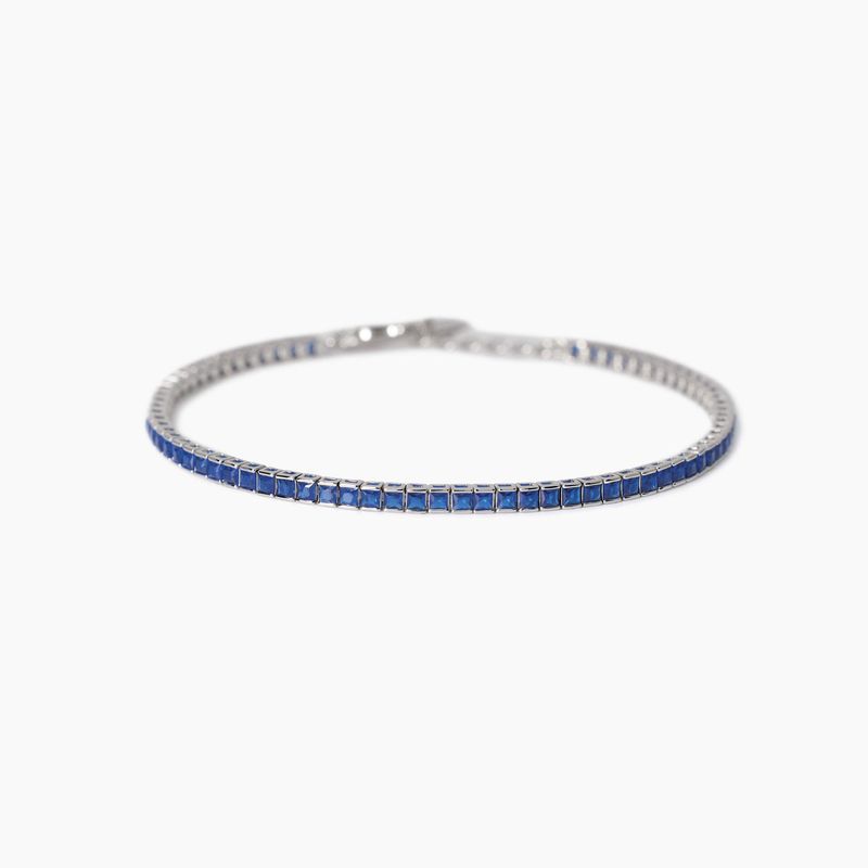 Bracciale tennis uomo con zaffiri sintetici| Mabina Gioielli Tennis Club Mabina