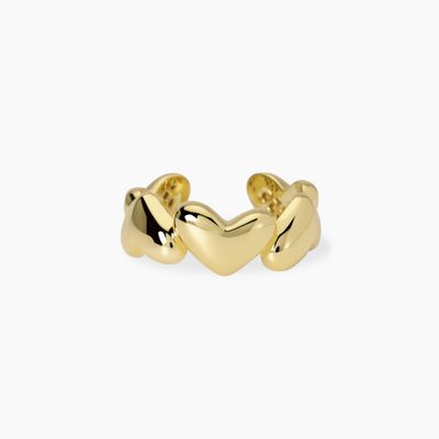 Anello contrarie' in argento dorato Capogiro Mabina