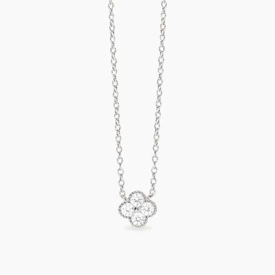 Girocollo con fiore in zirconi bianchi Jasmine Mabina