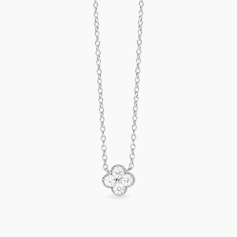 Girocollo con fiore in zirconi bianchi Jasmine Mabina