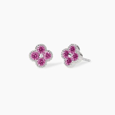Orecchini con fiore rosa Jasmine Mabina