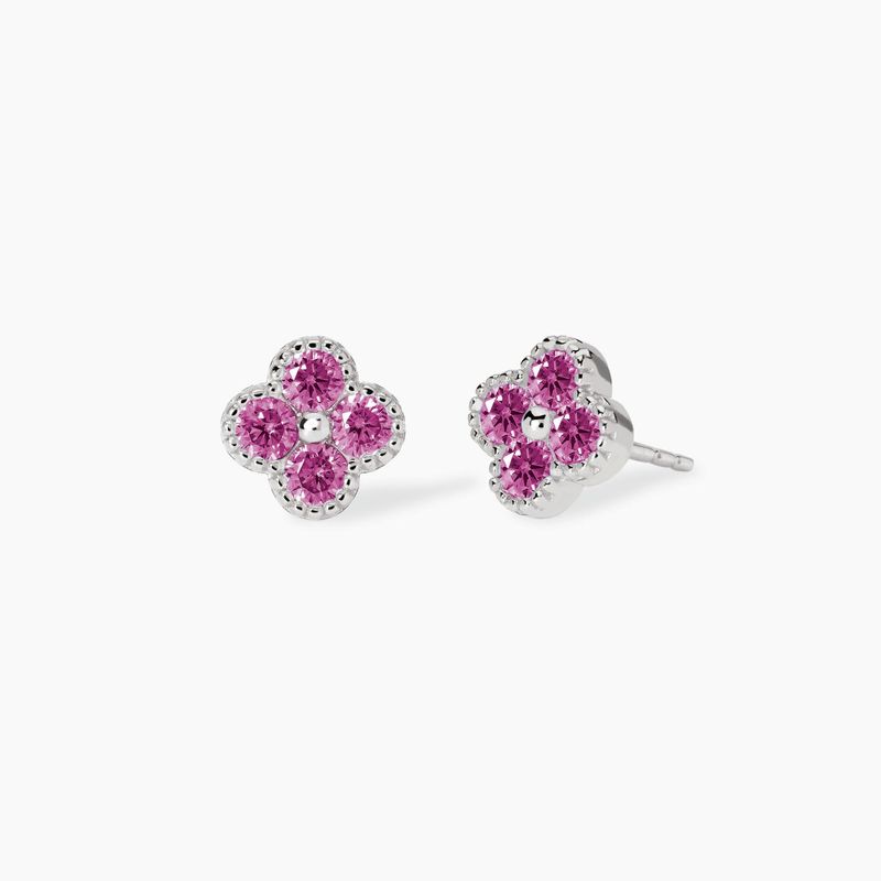 Orecchini con fiore rosa Jasmine Mabina