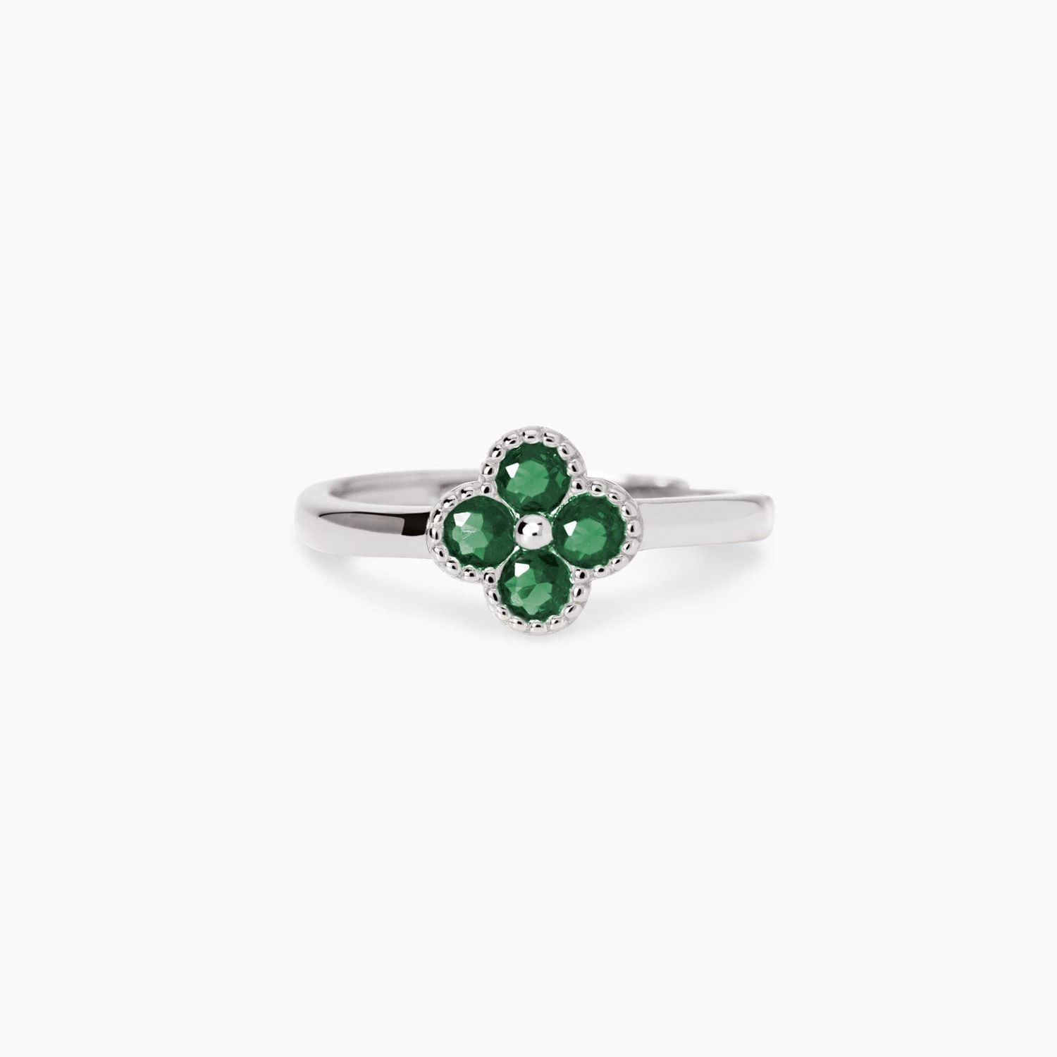 Anello con fiore verde Jasmine Mabina
