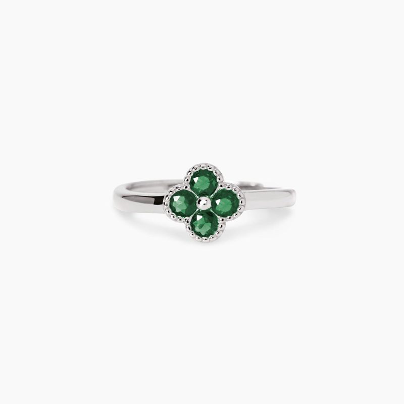 Anello con fiore verde Jasmine Mabina