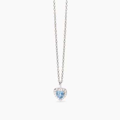 Girocollo con acquamarina sintetica taglio cuore Love Affair Mabina