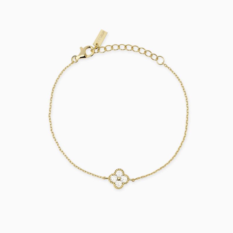 Bracciale in argento dorato con fiore Jasmine Mabina