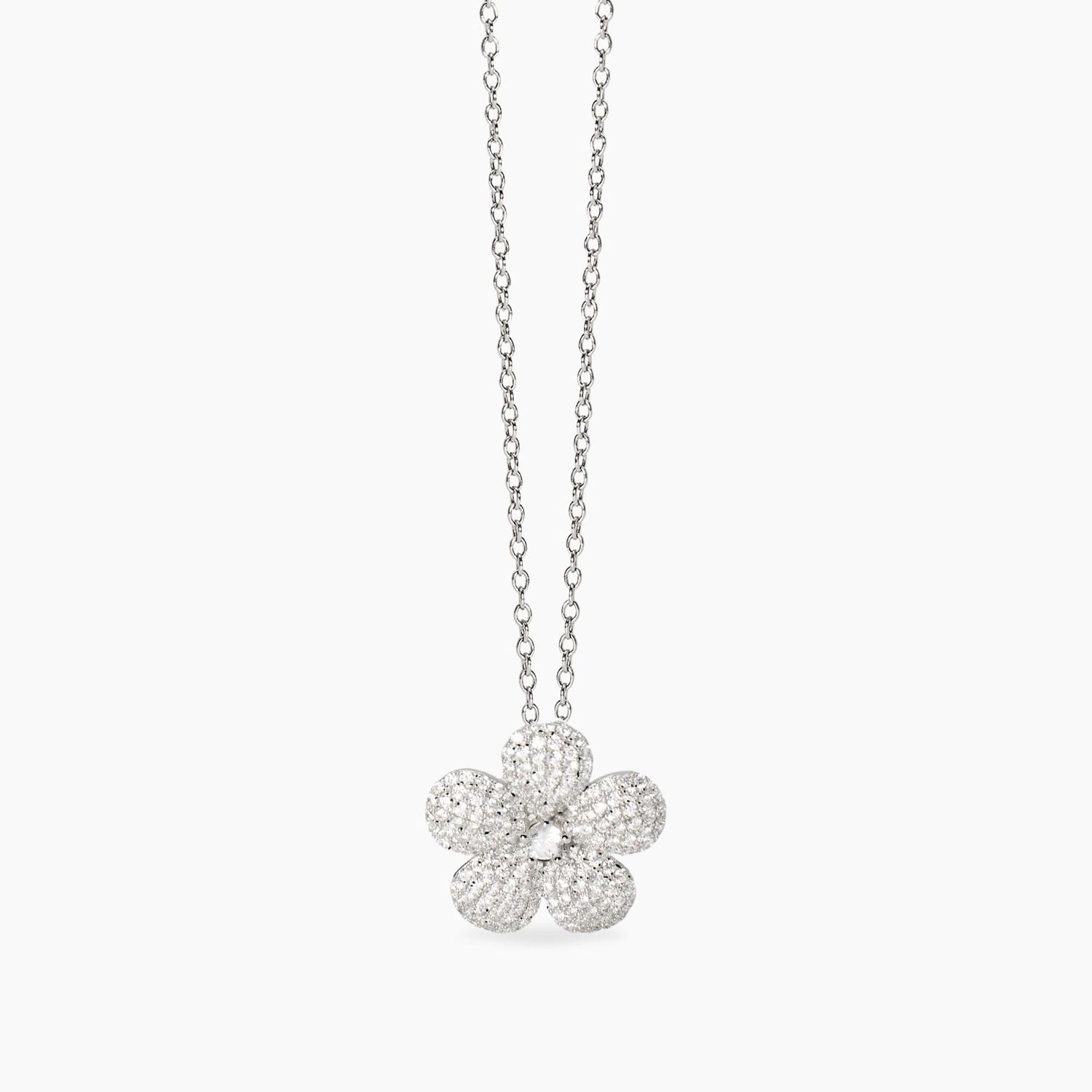 Girocollo in argento con fiore in zirconi Maledetta Primavera Mabina