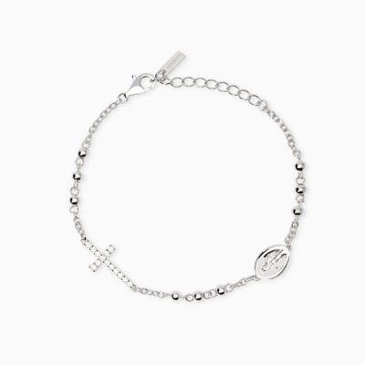 Bracciale con croce e Madonnina Rosario Mabina