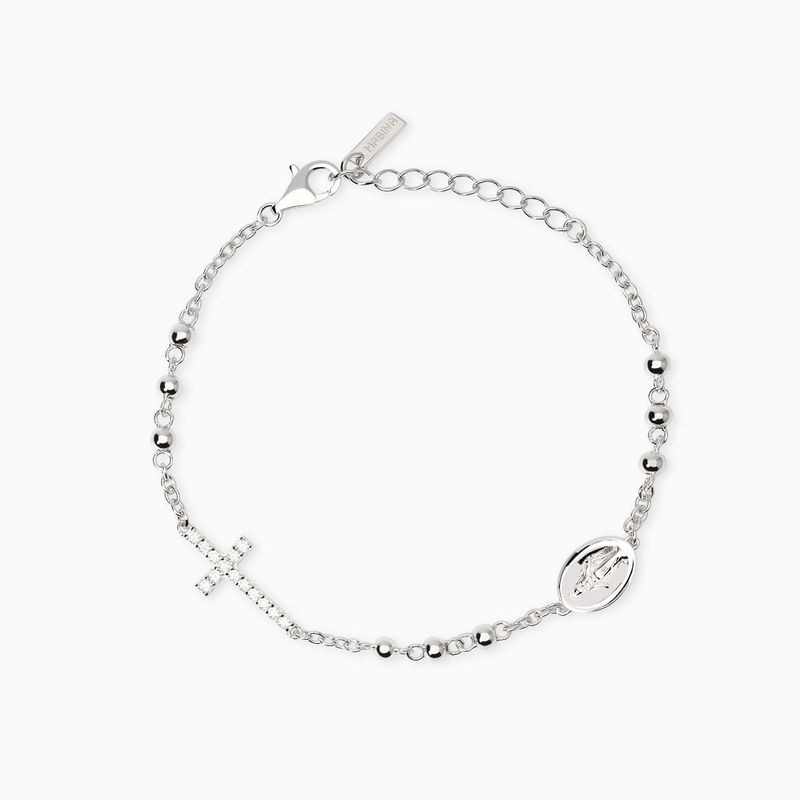 Bracciale con croce e Madonnina Rosario Mabina