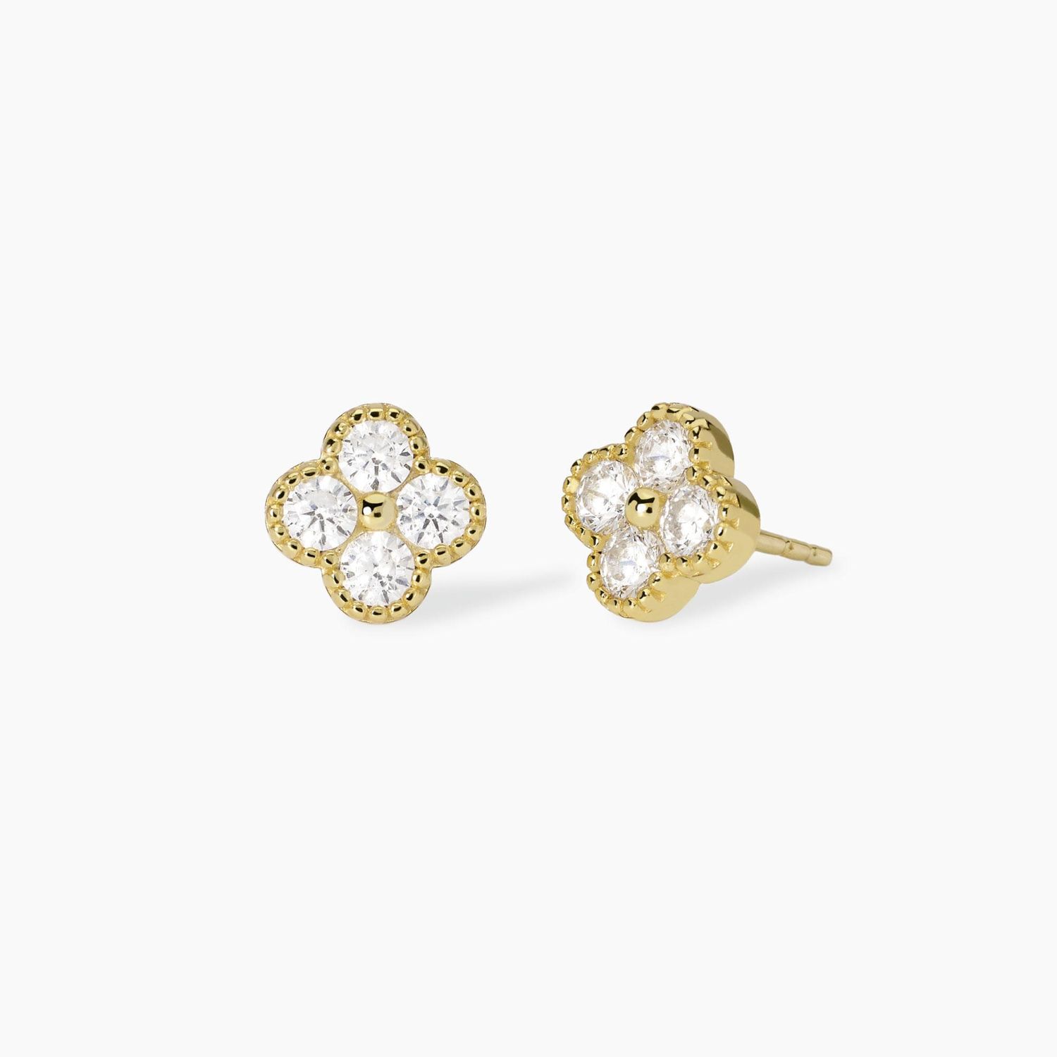 Orecchini con fiore in zirconi Jasmine Mabina