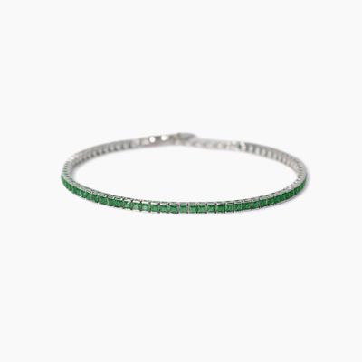 Bracciale tennis uomo con smeraldi sintetici| Mabina Gioielli Tennis Club Mabina