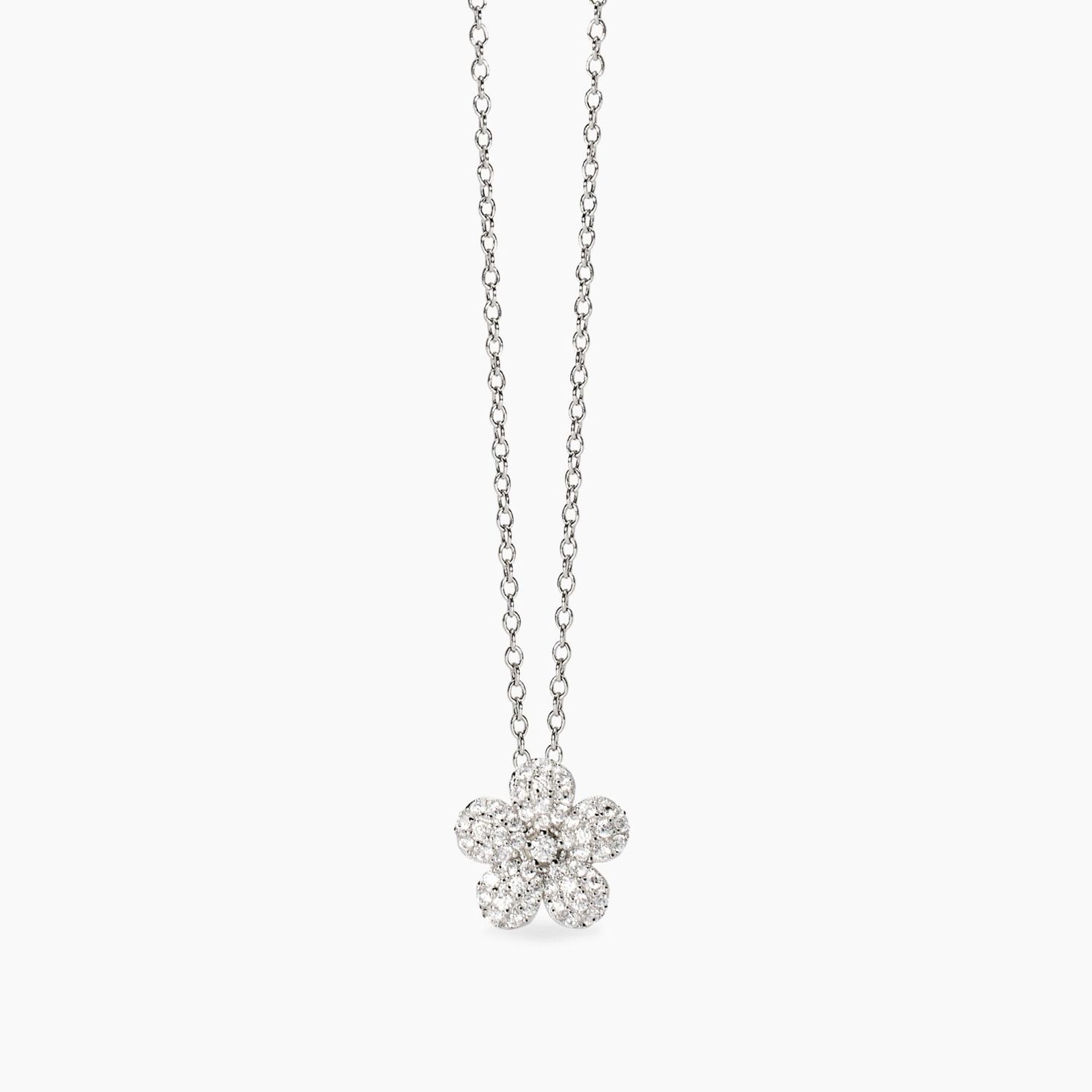 Girocollo in argento con fiore in zirconi Maledetta Primavera Mabina