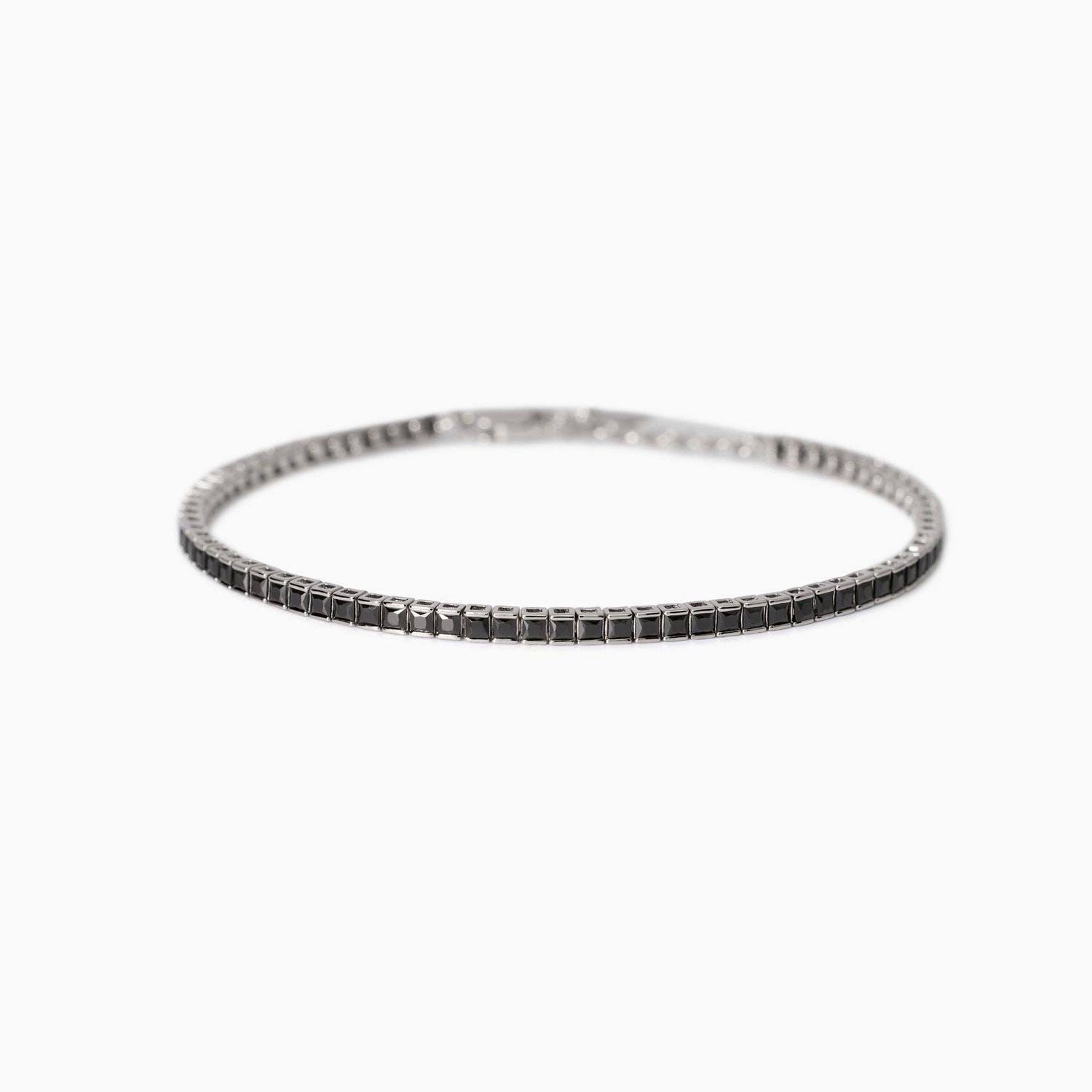Bracciale tennis uomo con zirconi neri Tennis Club Mabina Uomo