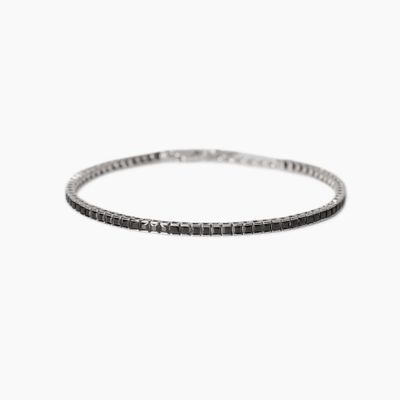 Bracciale tennis uomo con zirconi neri Tennis Club Mabina Uomo