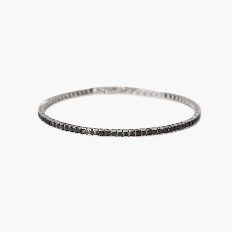 Bracciale tennis uomo con zirconi neri Tennis Club Mabina Uomo