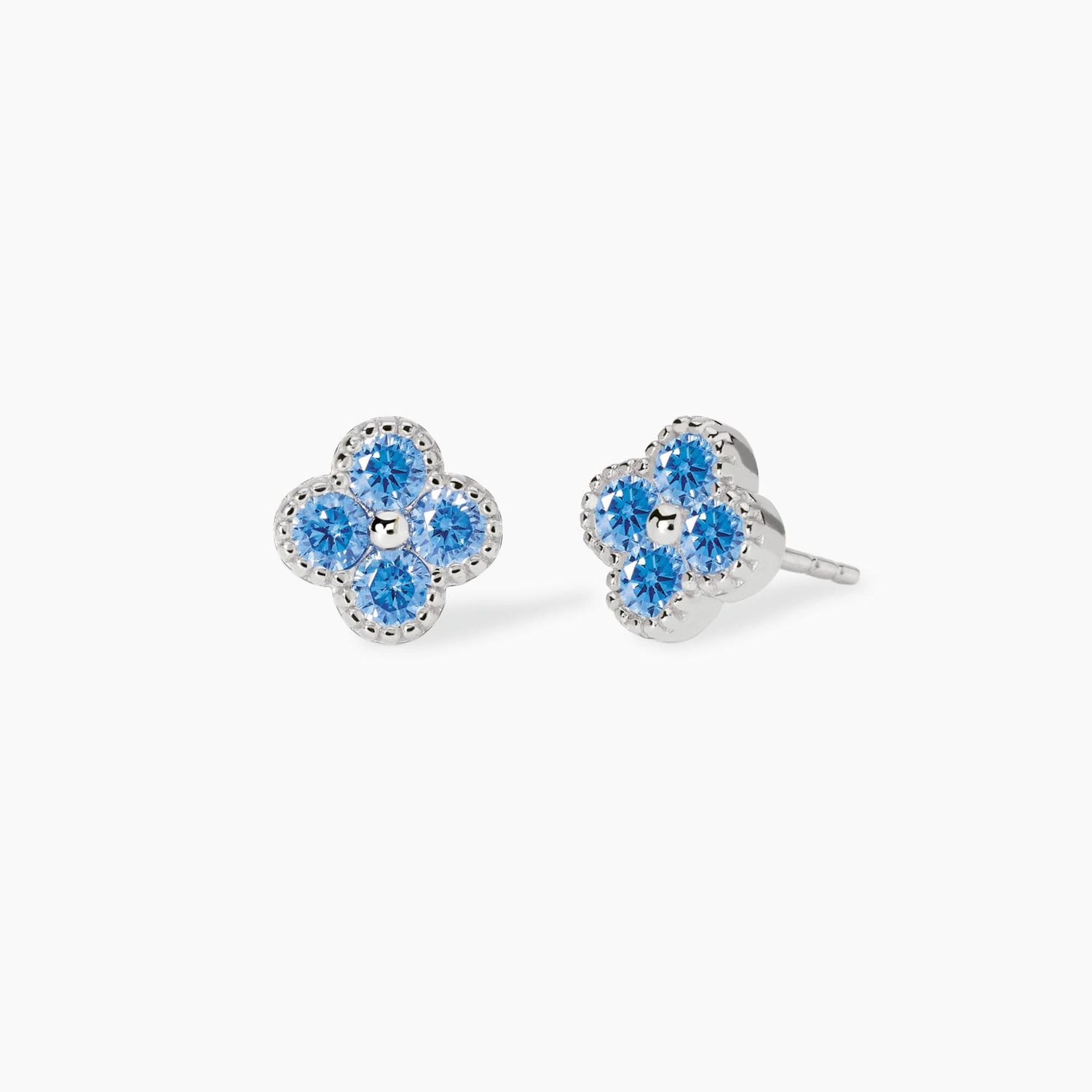 Orecchini con fiore azzurro Jasmine Mabina
