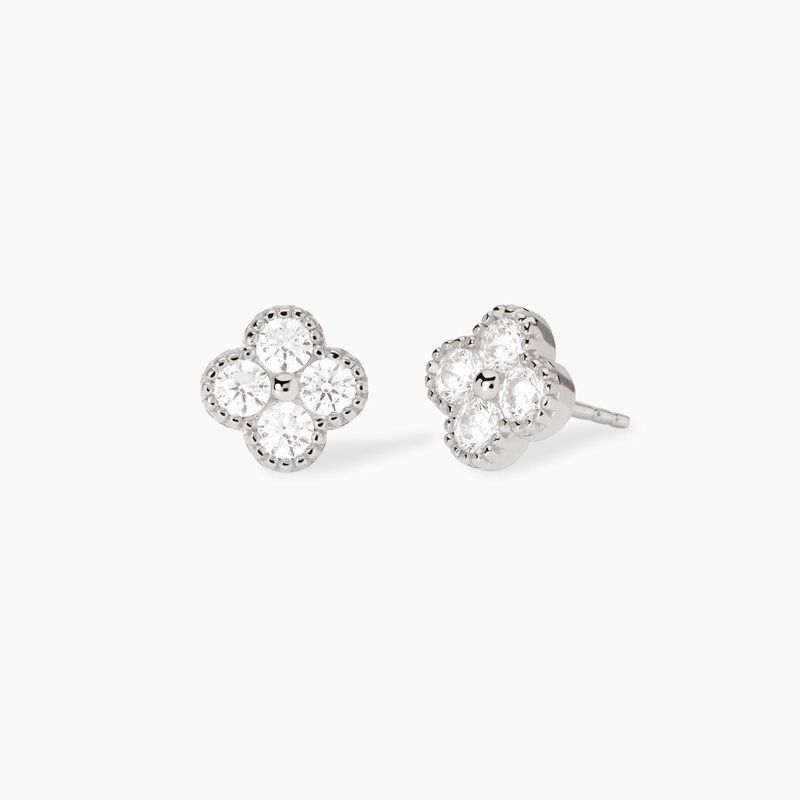 Orecchini con fiore in zirconi Jasmine Mabina