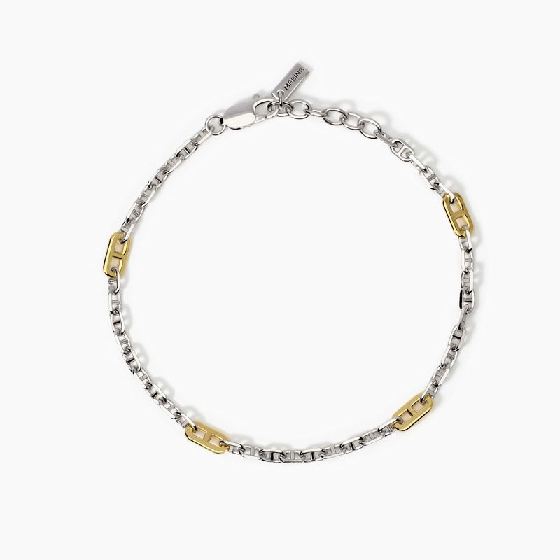 Bracciale da uomo con elementi placcati oro Skipper Mabina Uomo