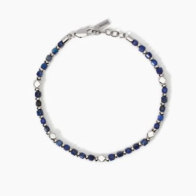 Bracciale da uomo in argento e sodalite blu California Mabina Uomo
