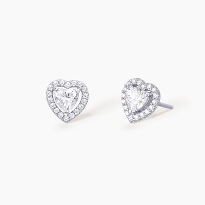 Orecchini a lobo con cuore in zirconi LOVE AFFAIR Mabina